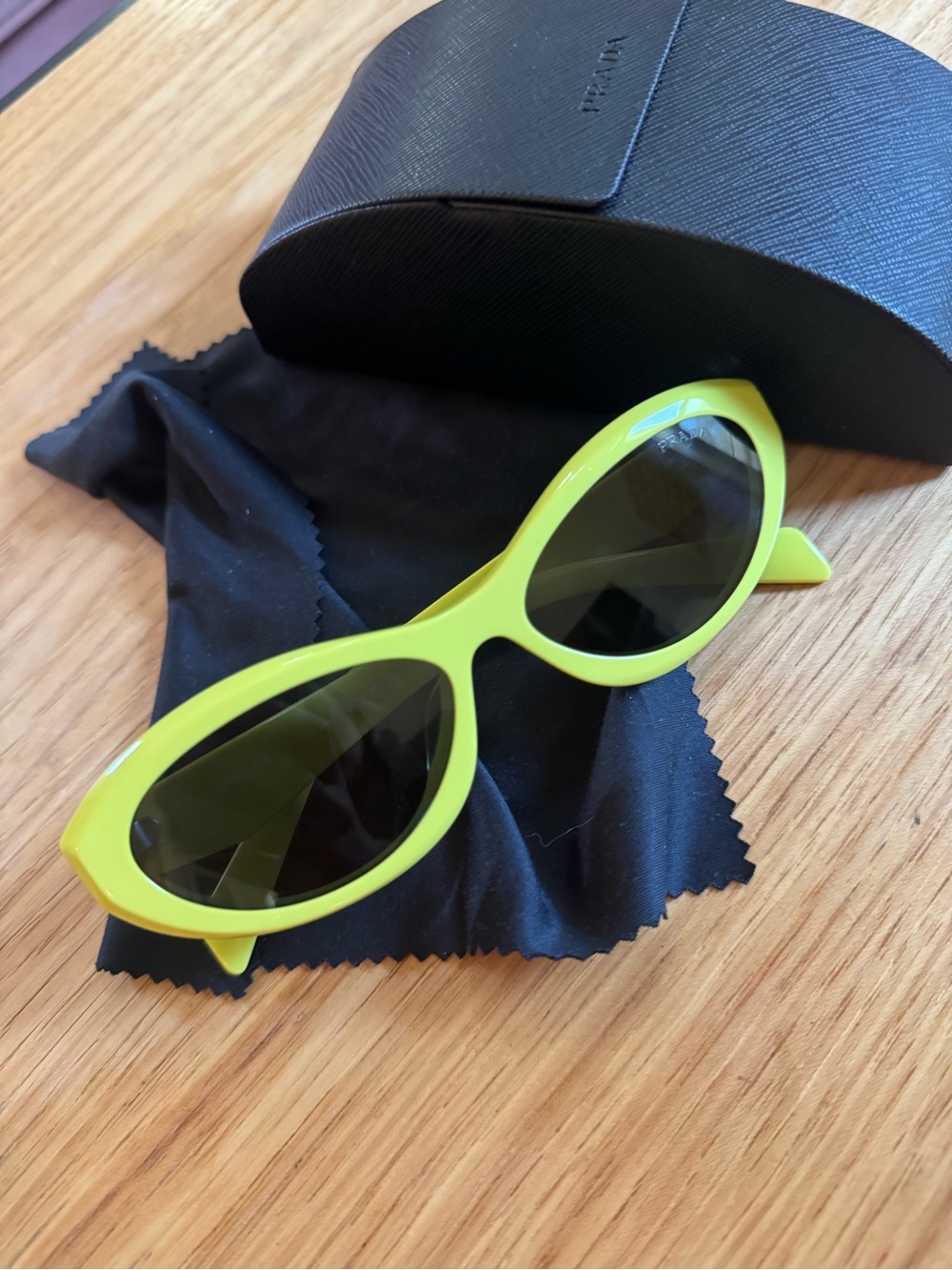 Sunglasses PR 26ZS Prada Sunglasses in Lime Green with Black Case